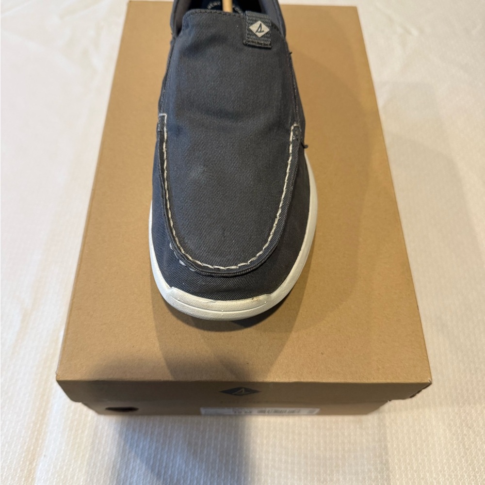 Sperry Men's Dark Gray Canvas Boat Shoes